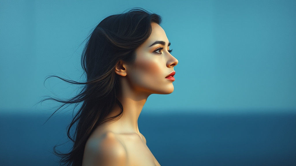 Ethereal Woman in Surreal Dreamscape, Oil on Canvas