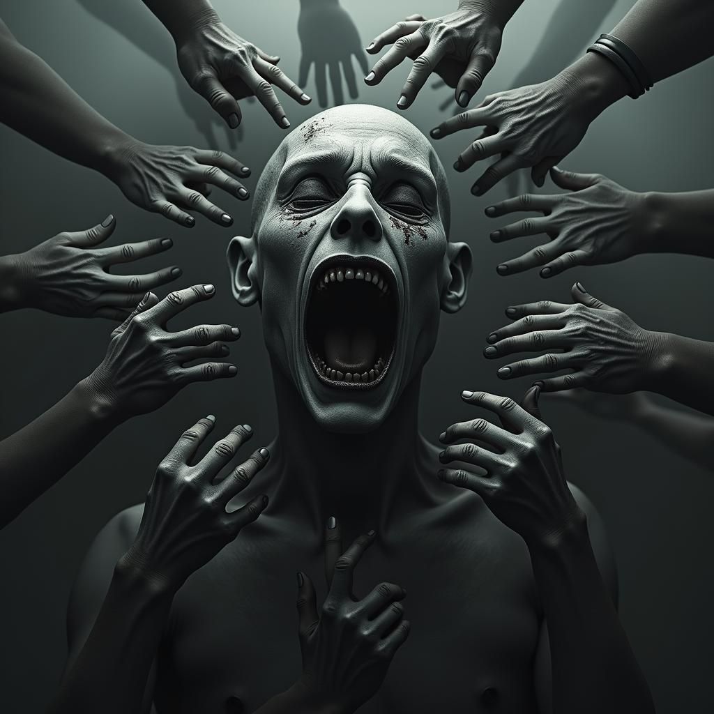 Zombie Hands Emerge From Singularity in HDR