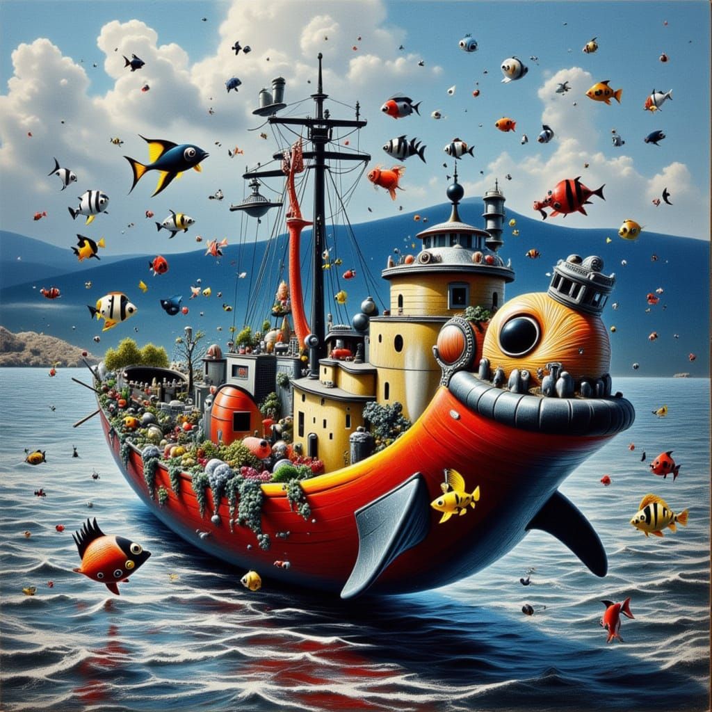 Luminescent Abstract Design in Fluid Motion