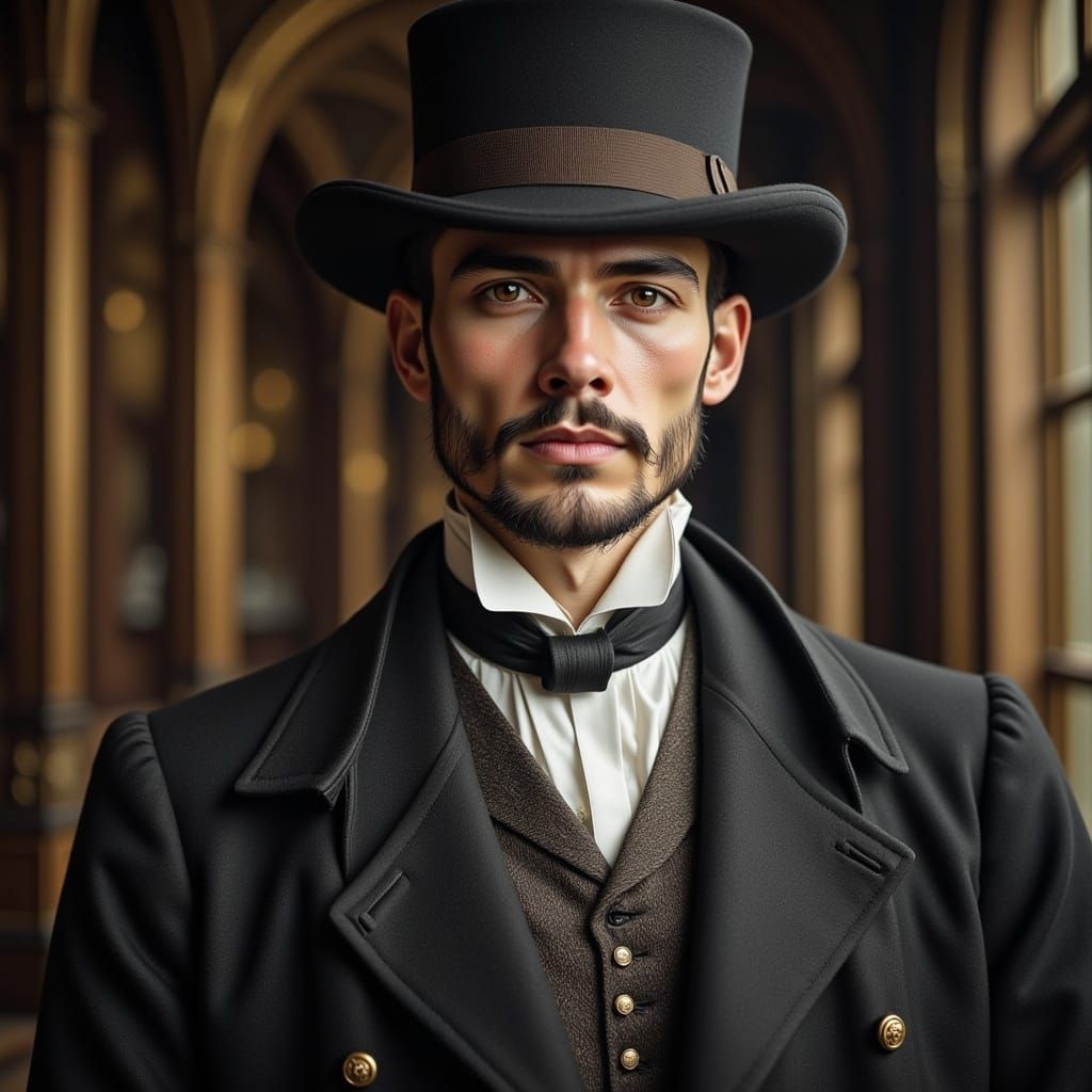 Victorian Gentleman Portrait in Classic Style