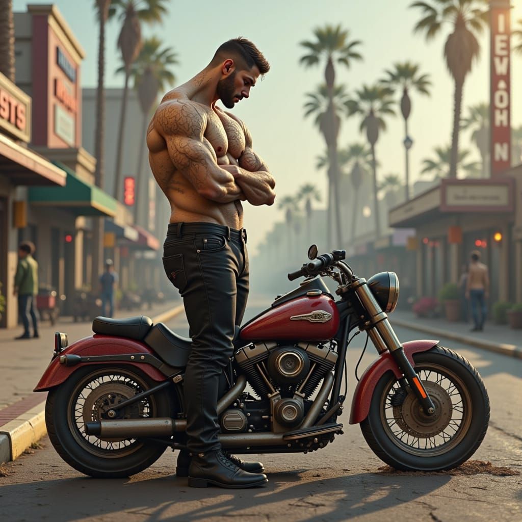 Stoic Golem Man on Vegas Strip