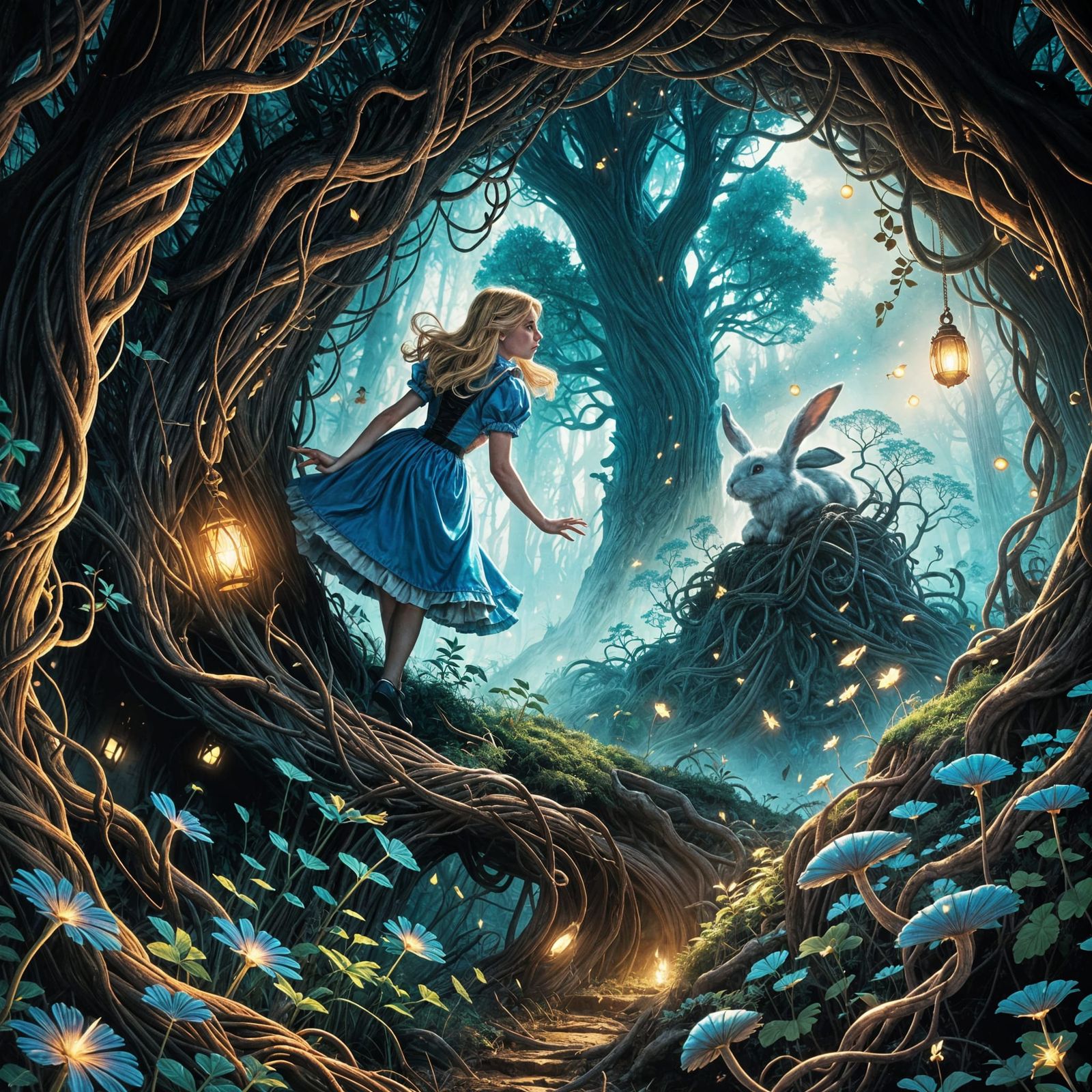 Alice Enters Wonderland: Comic Book Art