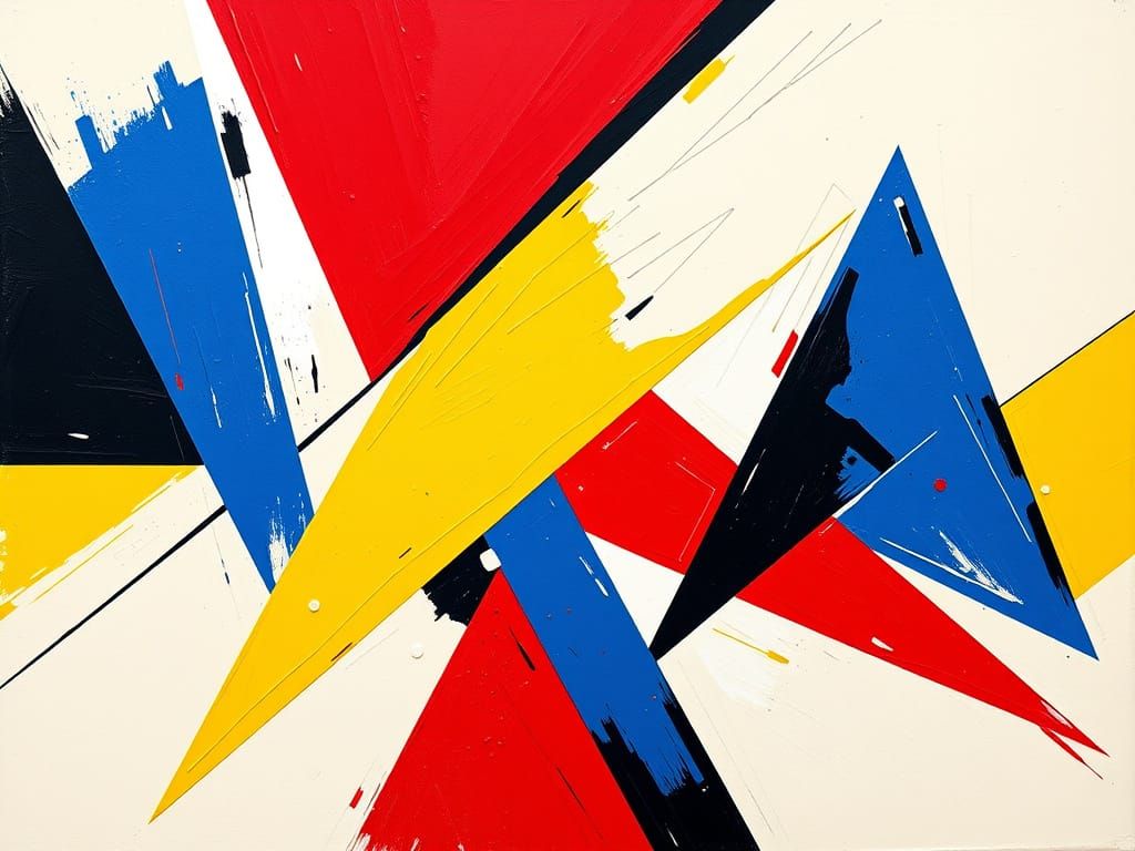 Geometric Neo-Plasticism in Vibrant Colors