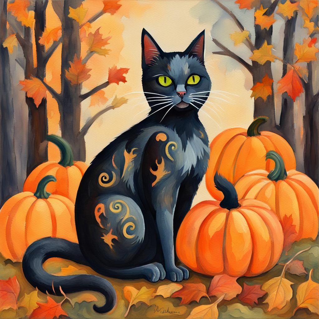 Halloween cat
