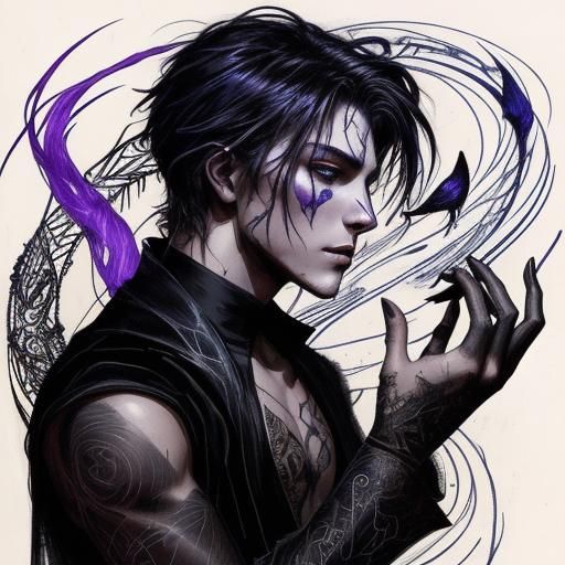 Azriel Shadowsinger: Dark Fantasy Art in Griffiths Style