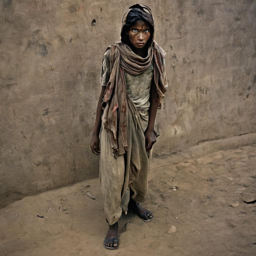 Grimdark Scene in Photojournalistic Style