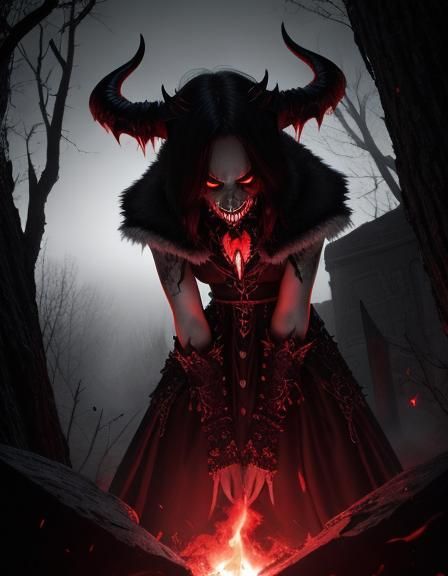 Stylized Demonic Figure