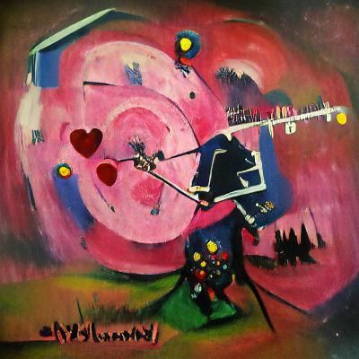 Abstract Expressionist Painting Inspired by Loveless