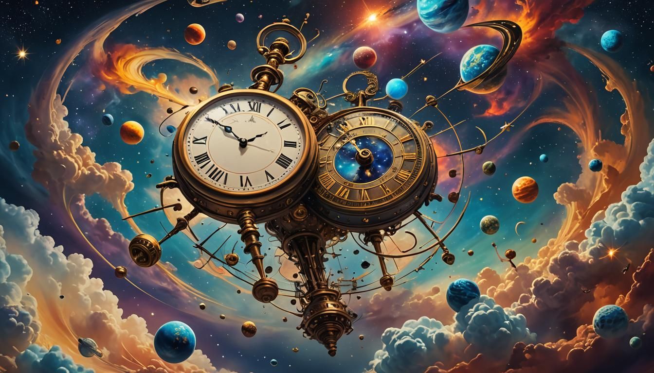 Surreal Clock in Space: a Cosmic Dream