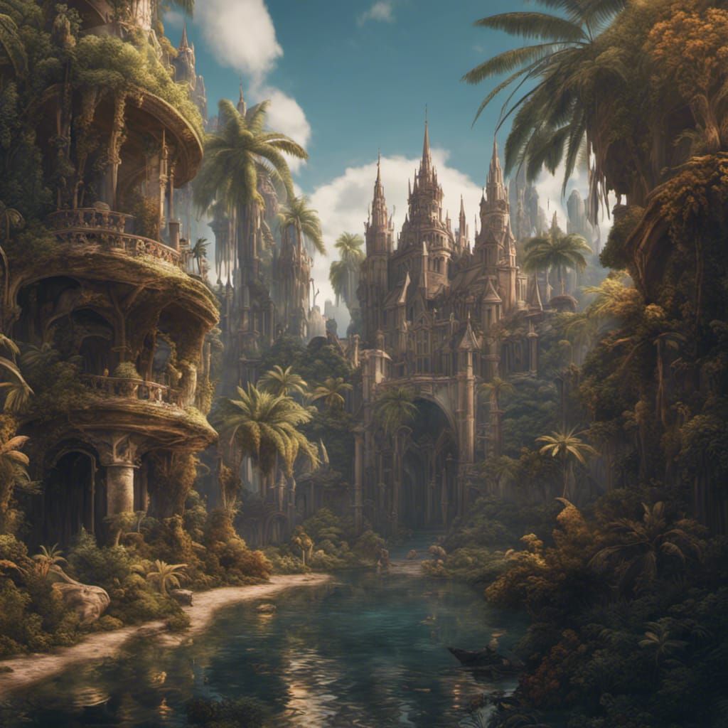 Fantastical Florida: Detailed Matte Painting in Deep Color