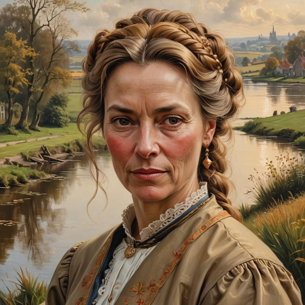 Dutch Masters Portrait of Woman in Traditional Attire