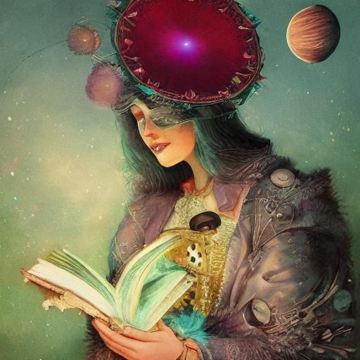 Girl on Windowsill in Radiant Steampunk Film Noir