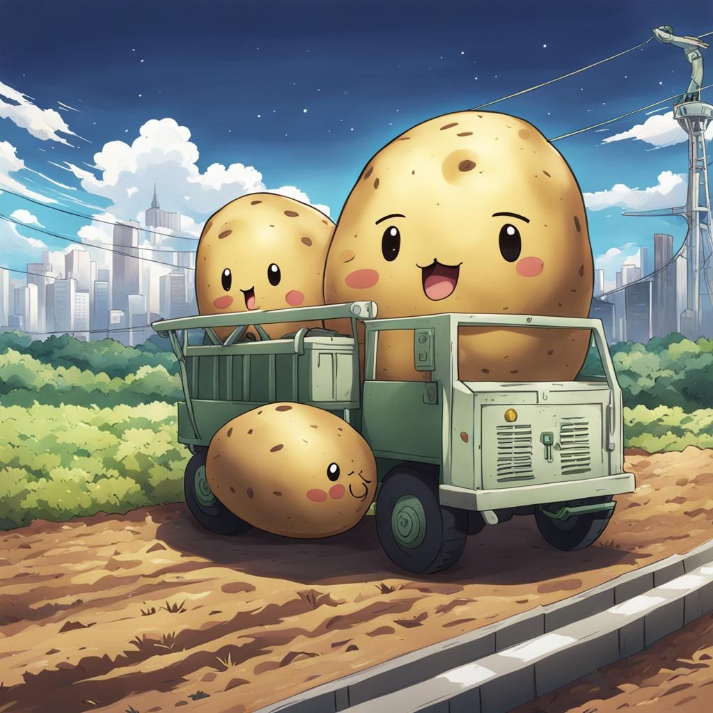 Potato in Anime Key Visual Style