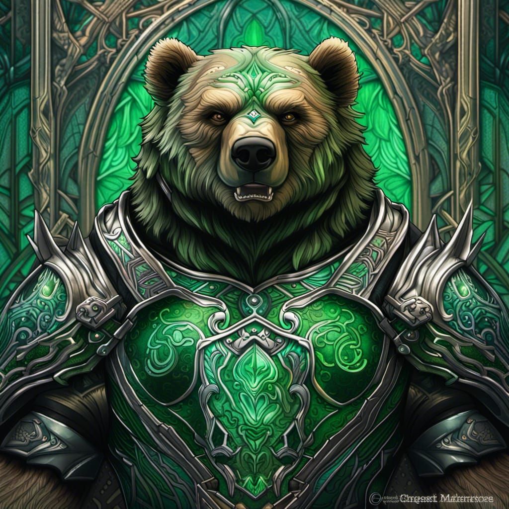 Bear Death Knight in Liquid Chrome Armor