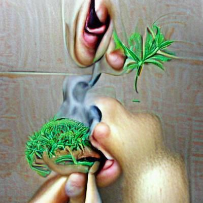 AI Generated Image of Smoking Weed