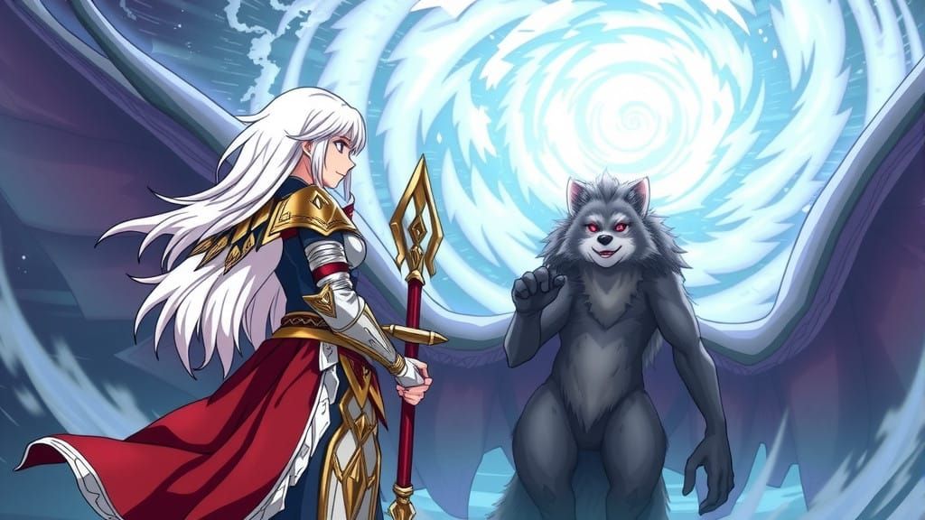 Aasimar Paladin Defies Hurricane Force Wyvern with Hyena All...