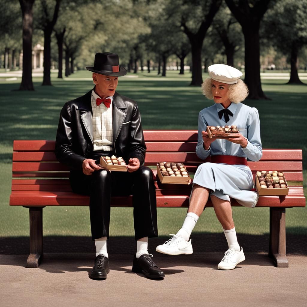 Pinhead as Forrest Gump in Hellraiser Style