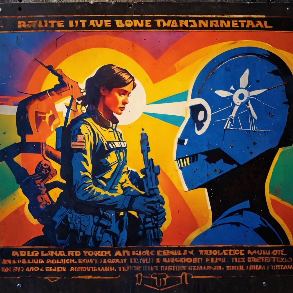 Enamel Sign Art: Drones and Overlords in Wasteland