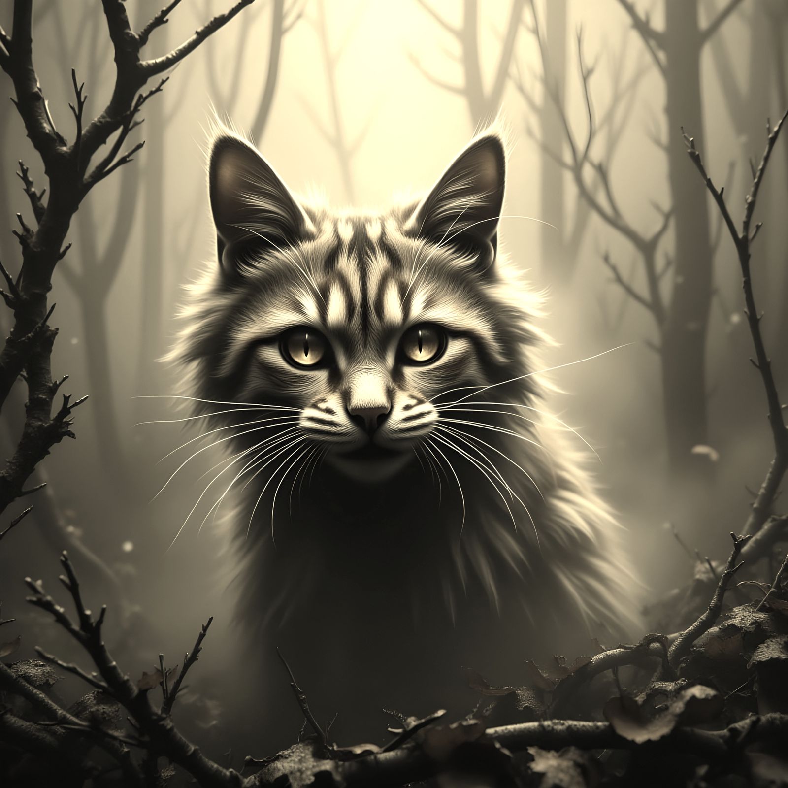 Ethereal Cat Tank Invasion: Fantasy Concept Art