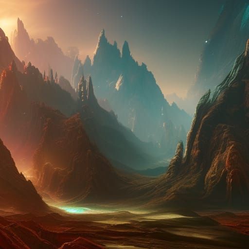 Galactic Love: Detailed Matte Painting in Deep Color