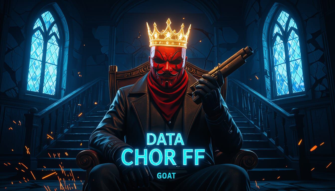 Gaming Character in Haunted Mansion with Glowing Crown