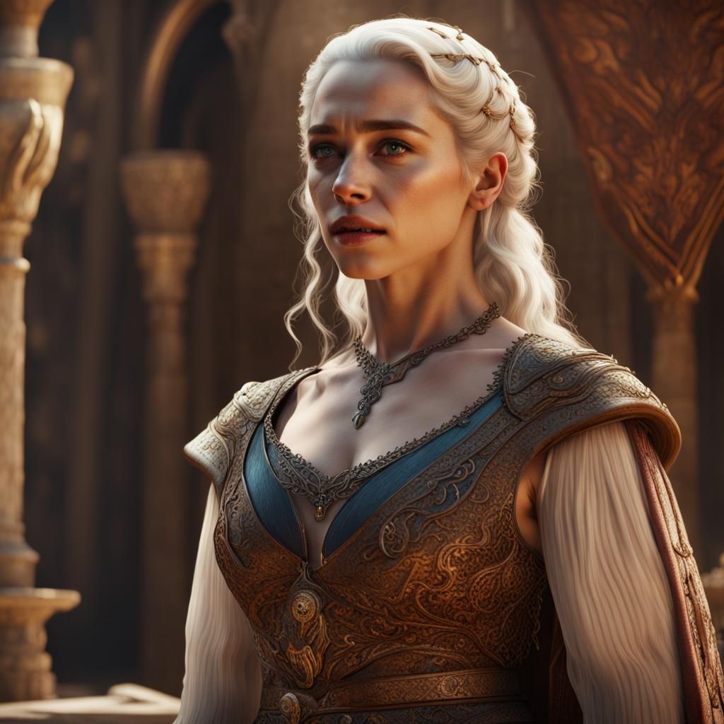 Emilia Clarke as Israeli Woman: Detailed Matte Painting