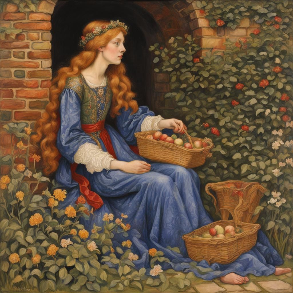 Ethereal Maiden in Whimsical Florals