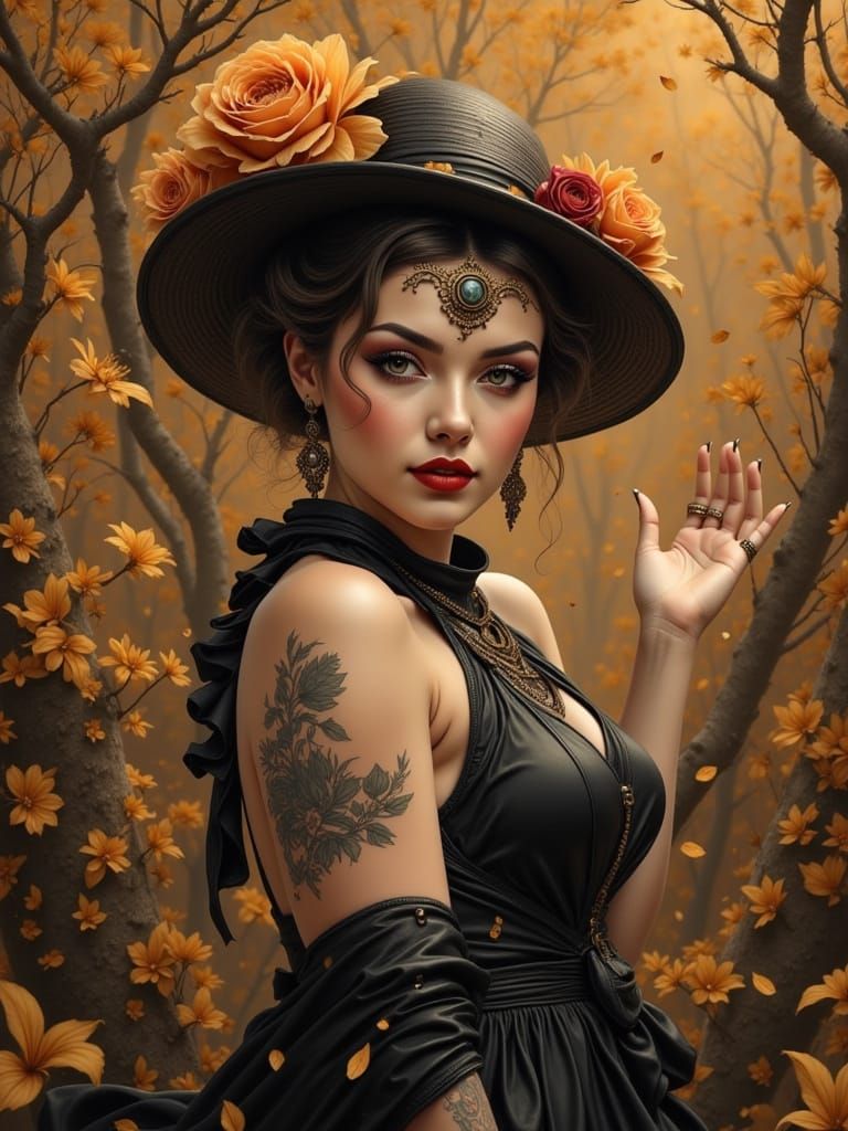 Sepia Musicians Splash Art Portrait