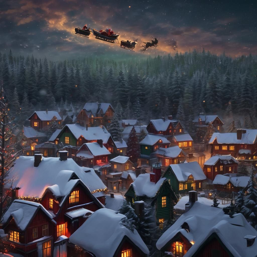 Magical Santa Claus in a Winter Wonderland
