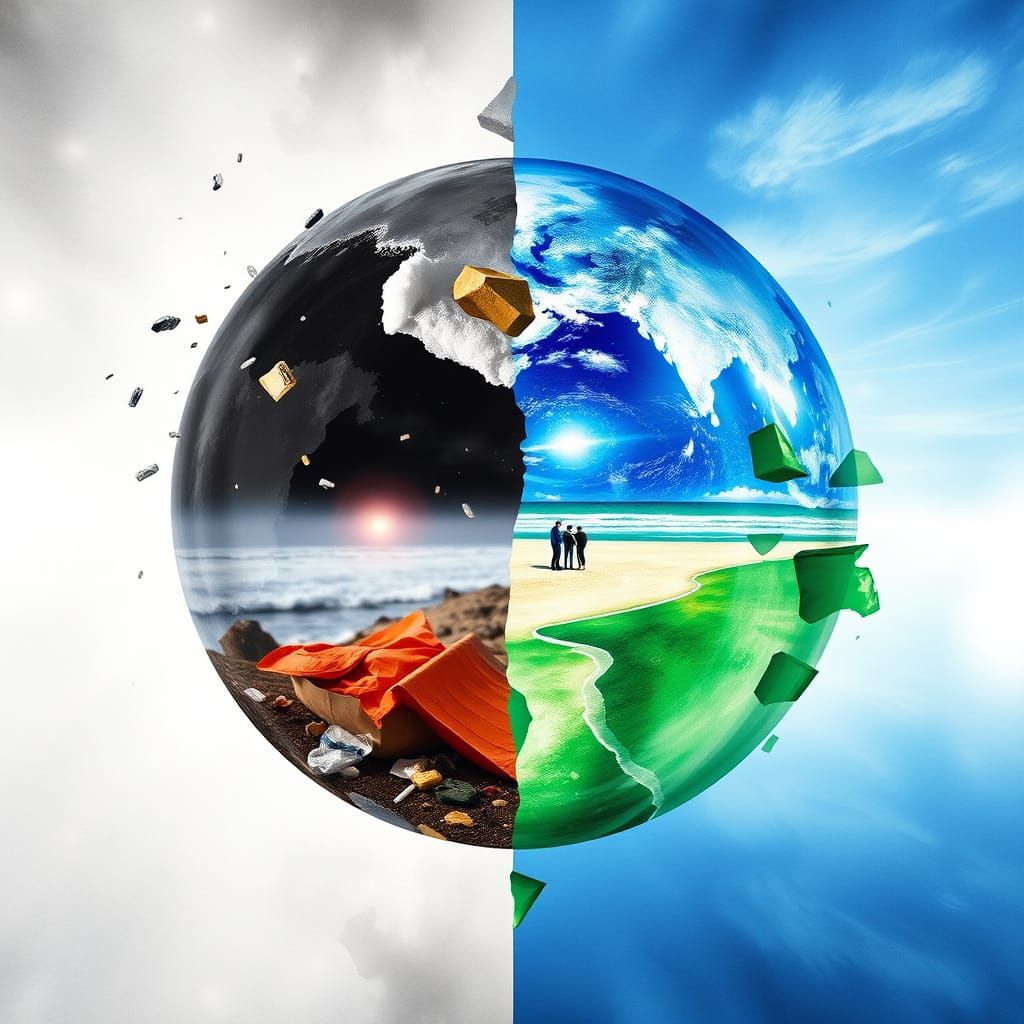 Earth Divided: Environmental States in Surreal Impressionism