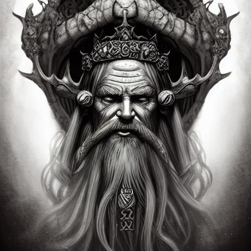 Underwater Viking Necromancer Portrait