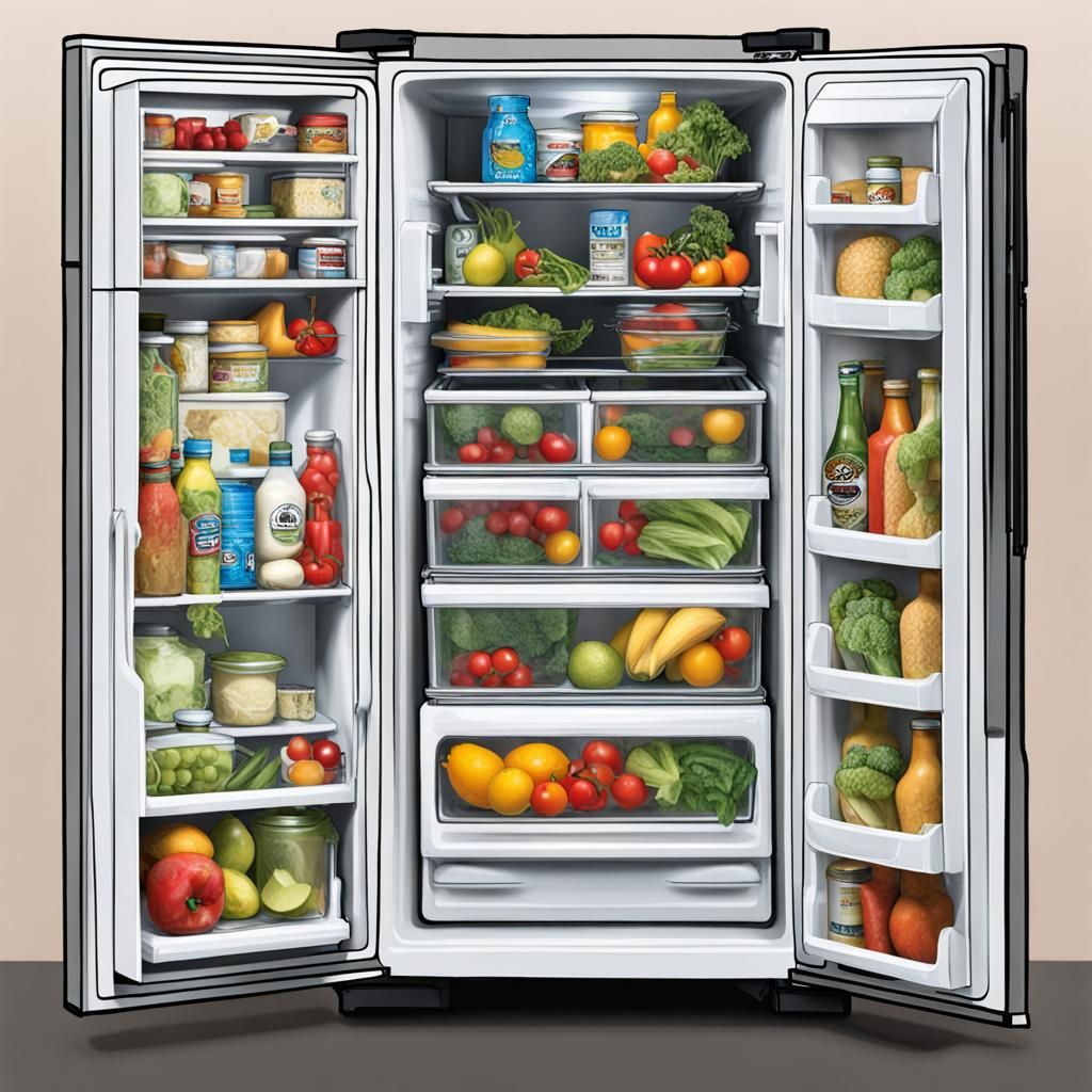 AI Generated Image of a Refrigerator