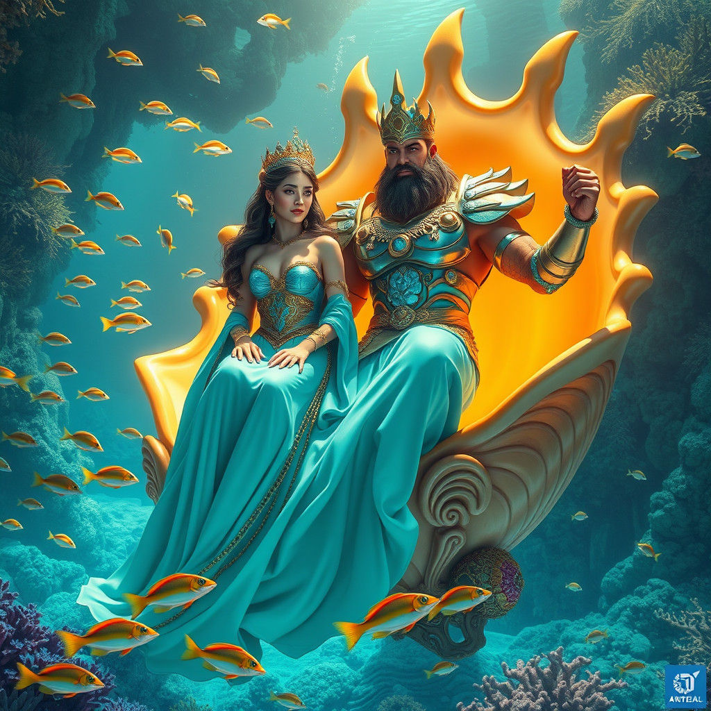 Queen Athena and King Triton's Underwater Realm