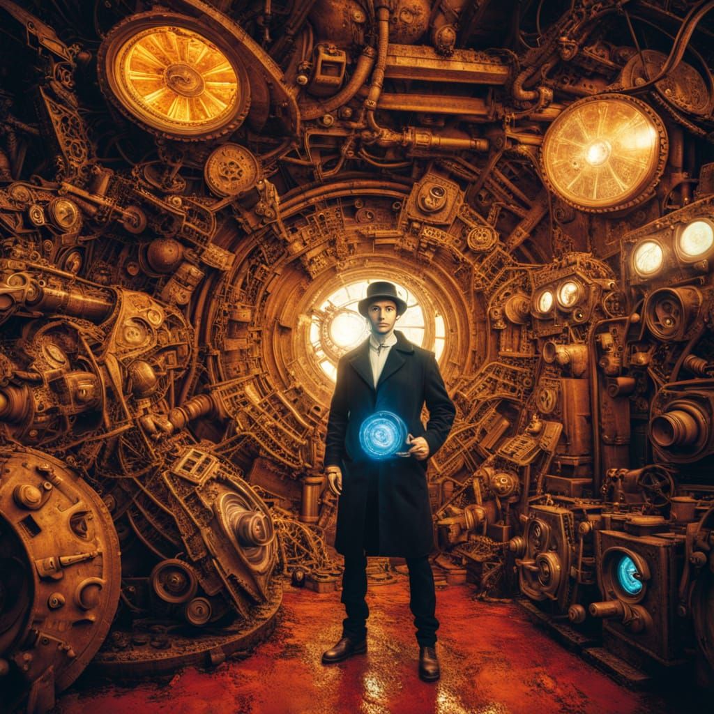 Quantum Teleportation Between Surreal Steampunk Worlds