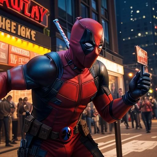 Deadpool's Chimichanga Break: A Comic Book Fight Scene