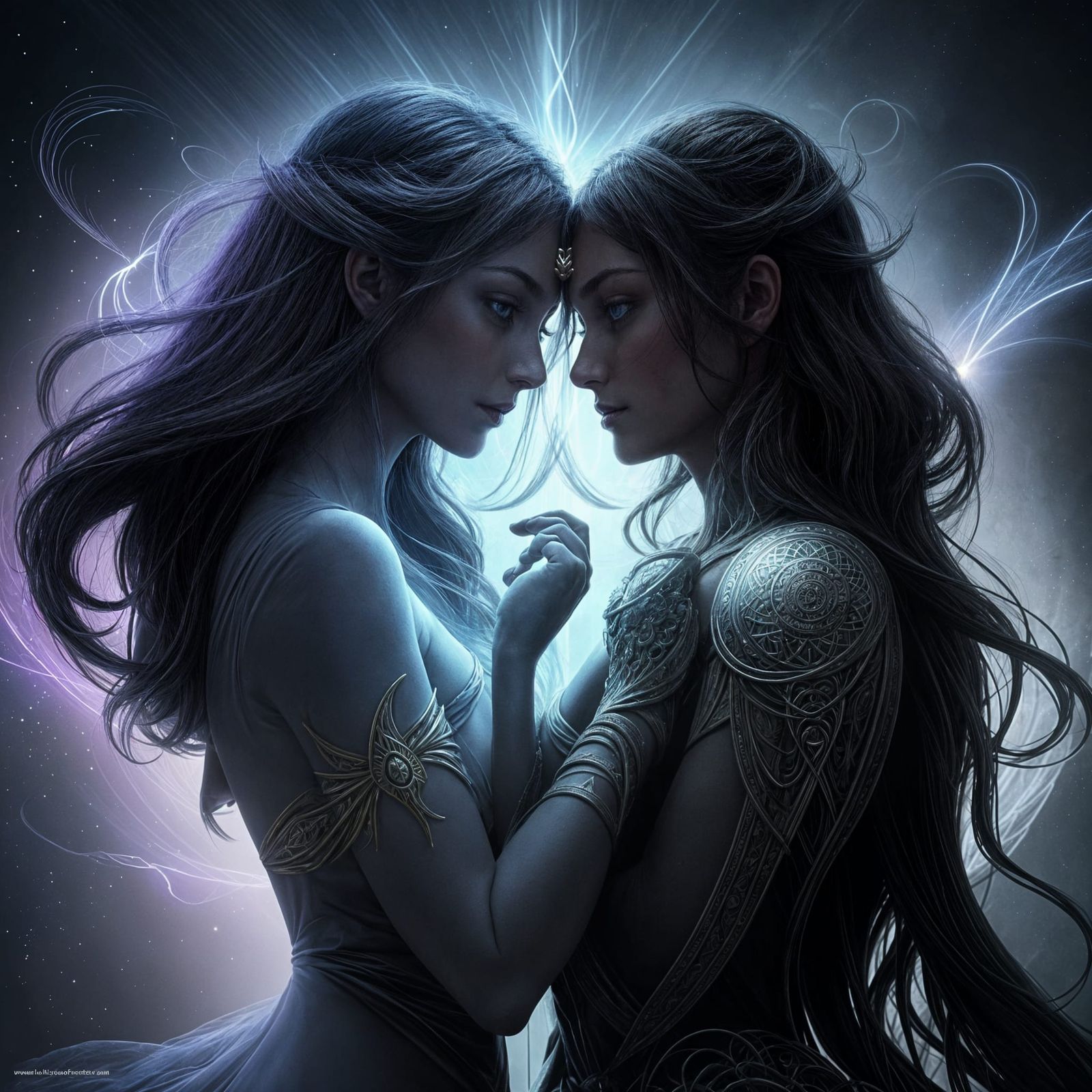 Duality: Light and Darkness Conceptual Art