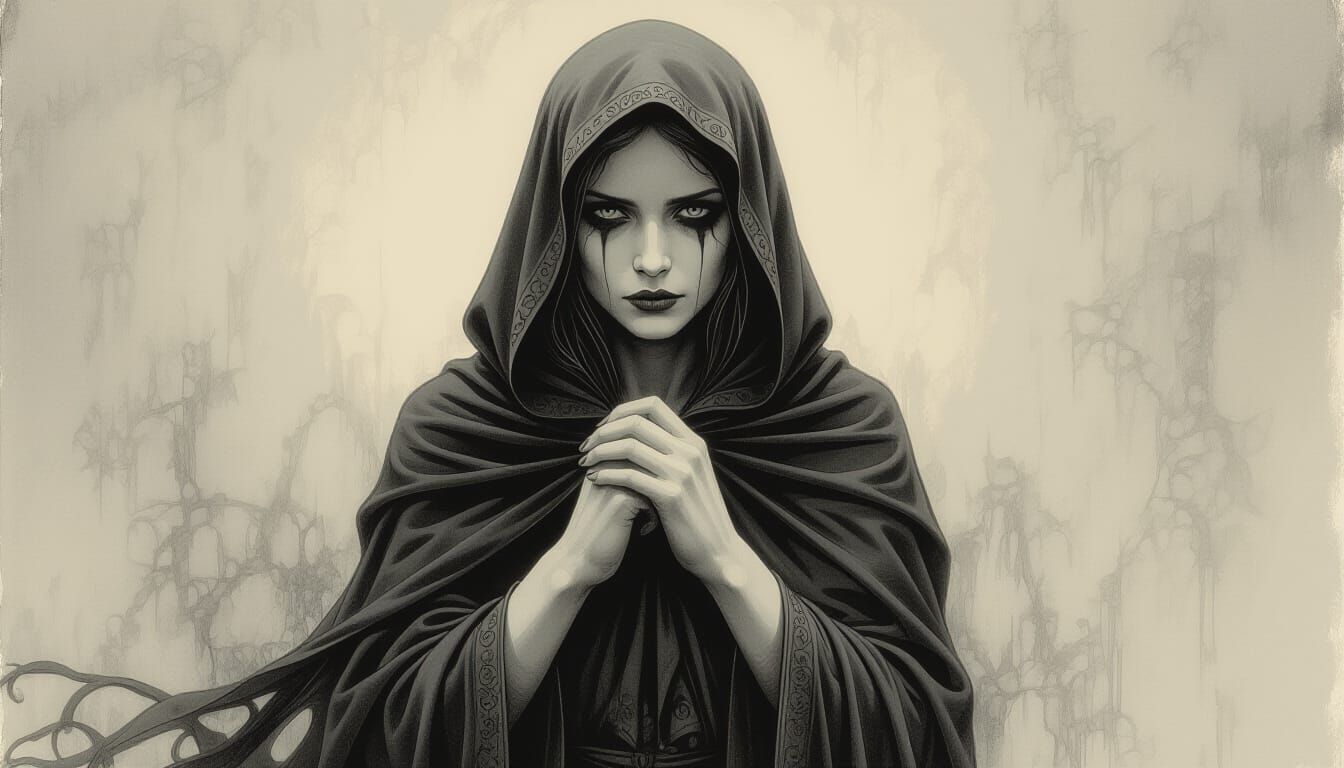 Haunting Eleanor Rigby in Gothic Horror Style