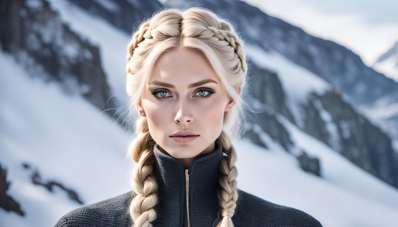 Nordic Beauty: Glamorous Portrait in Hyperrealistic Style