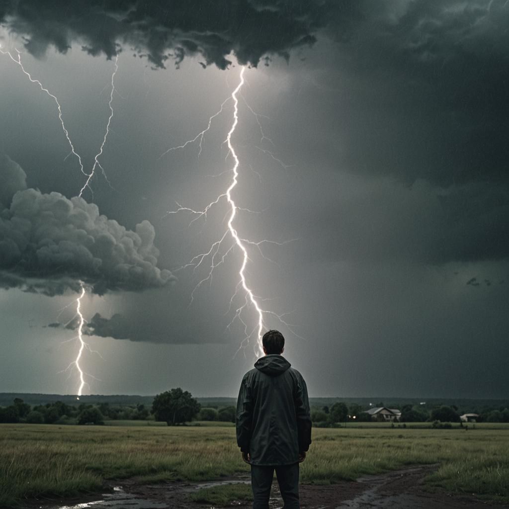 Dramatic Storm Scene with Cinematic Lighting