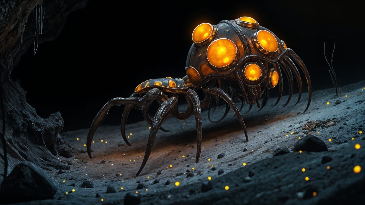 Biomechanical Centipede in Subterranean Desert