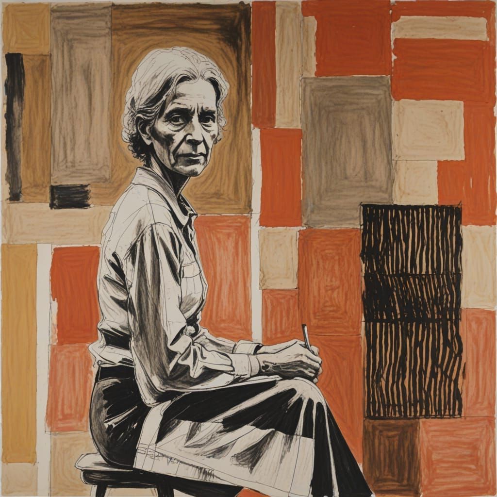 Abstract Drawing Inspired by Masters