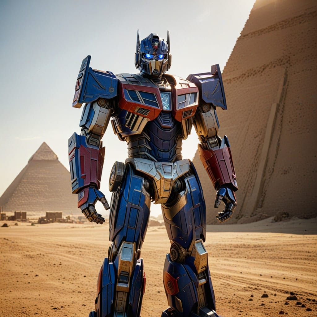 Epic Optimus Prime in Ancient Egypt