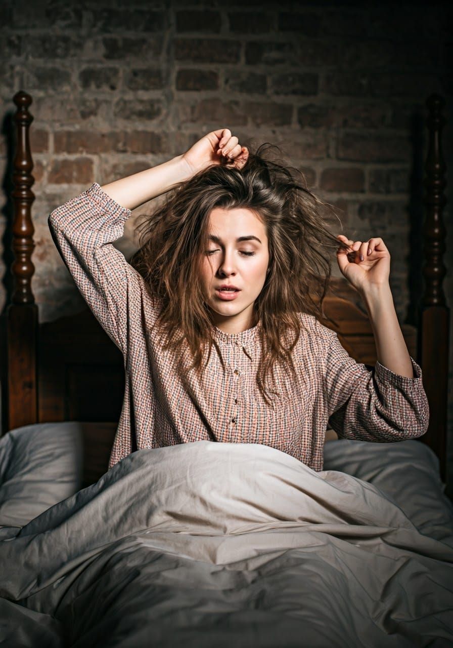 Medieval Woman Waking Up in Bed