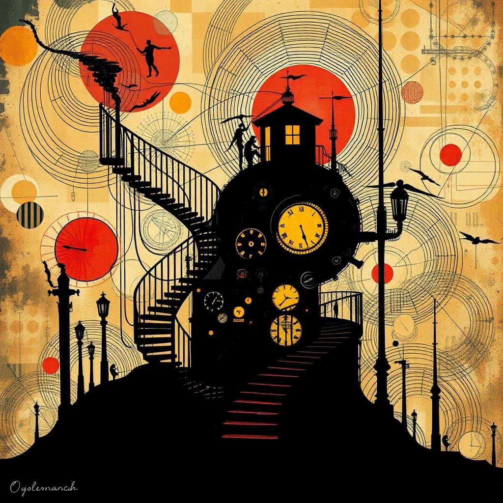 Abstract Expressionism with Steampunk Engine