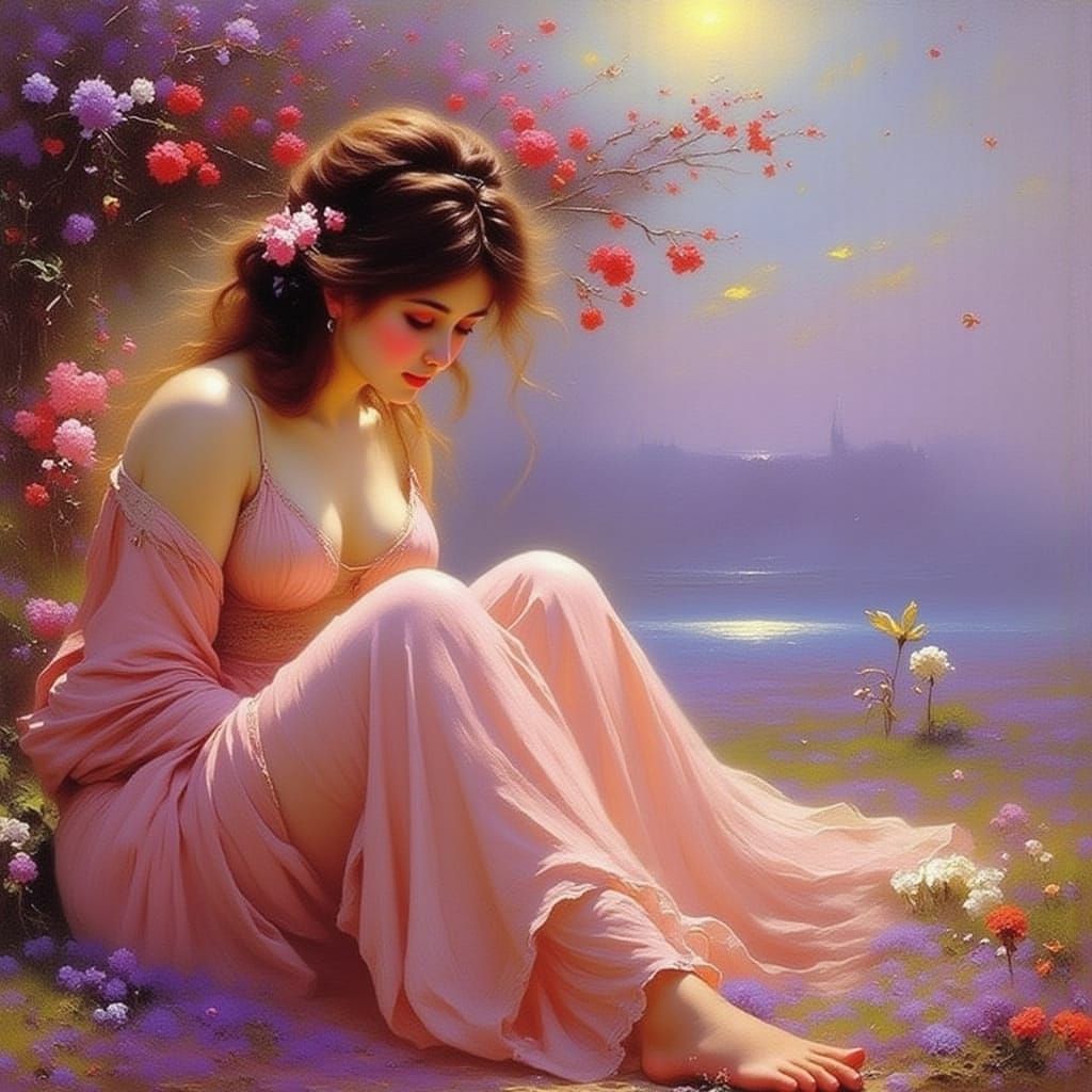 Dreamy Portrait in Pink Tones