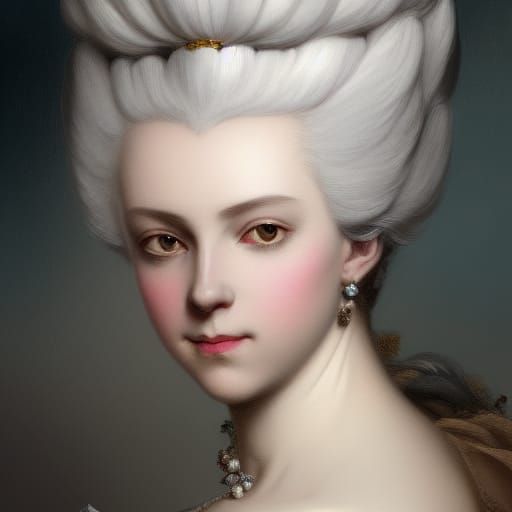 Marie Antoinette as a Cat: Concept Art Portrait