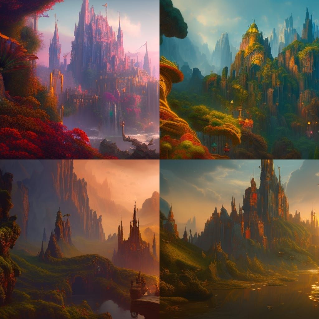 Fantastical Matte Painting in Deep Color