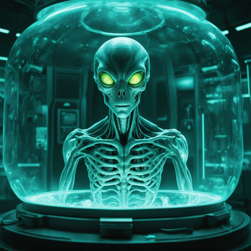 Surreal Alien Reveals Inner Bioluminescent Secrets in Cryoge...