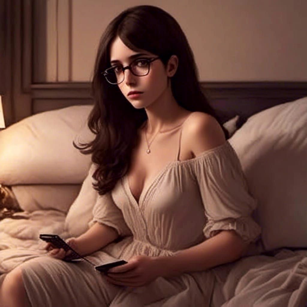 Annoyed Woman in Glasses at Lakehouse