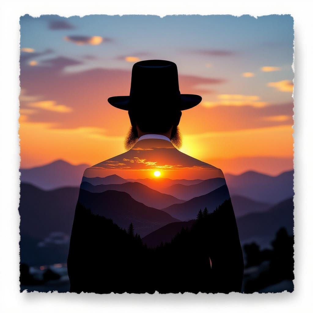 Sunset Silhouette: Israeli Landscape Art